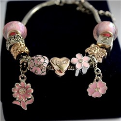 103596 Pandora браслет 'Розовые цветы'