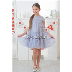 Платье нарядное для девочки арт. ИР-1703, цвет серый